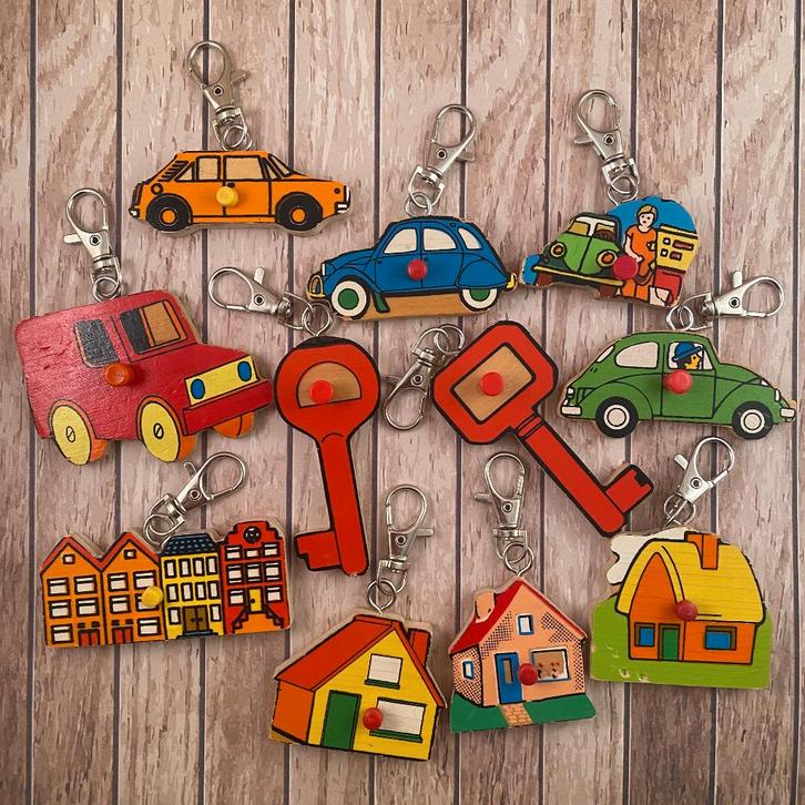 simplex puzzel sleutelhangers woning, auto, sleutel, Verzamelen, Sleutelhangers, Zo goed als nieuw, Merk, Ophalen of Verzenden