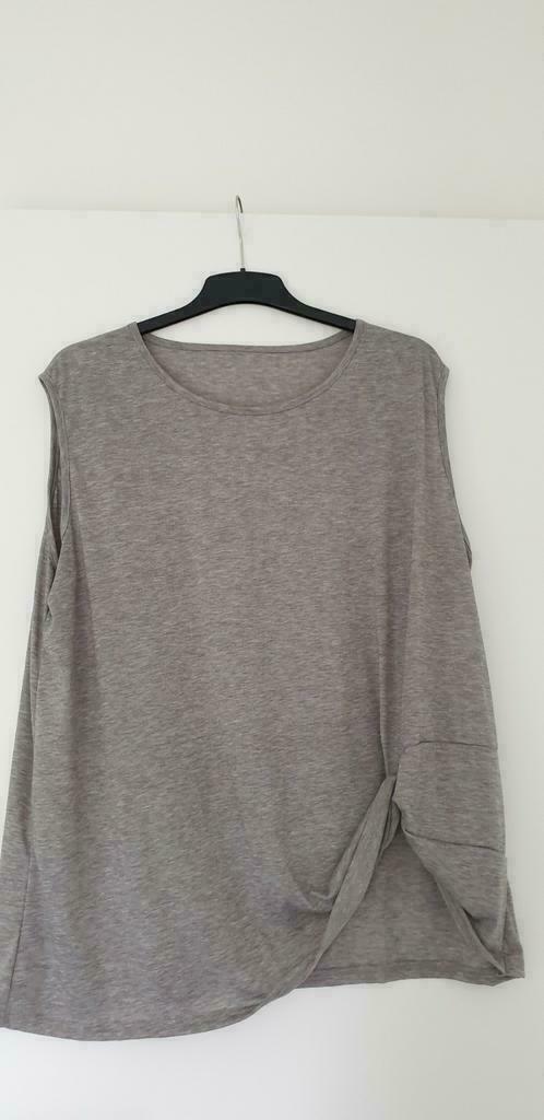 Aparte grijze top maat XXL (nieuw), Kleding | Dames, Tops, Nieuw, Maat 46/48 (XL) of groter, Grijs, Zonder mouw, Ophalen of Verzenden