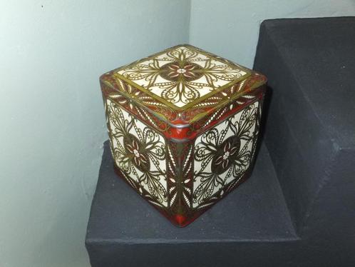 sierlijk blik, art deco, antiek, hip bloempot met verzenden, Antiek en Kunst, Curiosa en Brocante, Verzenden