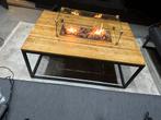 Mooie Haardtafel - Cosiloft 120 Black Frame / Teak Top, Ophalen, Zo goed als nieuw