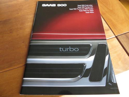 Folder Saab 900, 900 Turbo 16S, Saab 900 Cabrio, enz 1988, Boeken, Auto's | Folders en Tijdschriften, Zo goed als nieuw, Overige merken