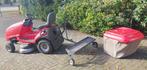 zitmaaier met verticuteer aanhanger, Tuin en Terras, Zitmaaiers, Ophalen, Gebruikt, Opvangbak, 90 tot 120 cm