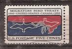 USA, Trekvogelbescherming, 50 jaar, 1966., Postzegels en Munten, Verzenden, Gestempeld, Noord-Amerika