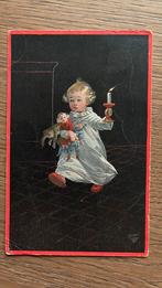 Meisje met haar poppen in het donker. Met nachtkaars, Ophalen of Verzenden, Voor 1920, Kinderen