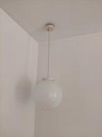 Oude schoollamp, lamp, bollamp, bol, wit, Huis en Inrichting, Ophalen, Gebruikt