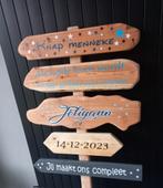 steigerhout sloophout geboorte bord borden jongens meisjes, Kinderen en Baby's, Kraamcadeaus en Geboorteborden, Ophalen of Verzenden