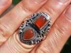 Vanoli - 925 zilveren ring met carneool agaat maat 15,5, Daiva1973@hotmail.com, Vanoli, Overige kleuren, Amsterdam