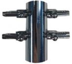 Luchtverdeler 9 mm – 4 uitgangen met kraan, verchroomd, Ophalen, Kerkdriel, Nieuw, Info@a2koi.nl