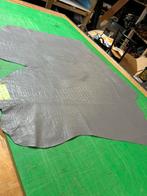 Licht grijs Italianse leer lap 1.2 mm dik soepel kroko A311, Leer of Kunstleer, Ophalen of Verzenden, Zo goed als nieuw, 30 tot 120 cm