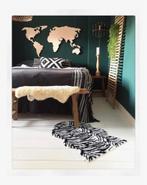 Houten wanddecoratie wereldkaart, Huis en Inrichting, Woonaccessoires | Wanddecoraties, Ophalen, Zo goed als nieuw