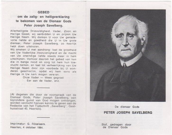 Mgr. Peter J. Savelberg 1827 Heerlen + 1907 Heerlen, 80 jr, Verzamelen, Bidprentjes en Rouwkaarten, Bidprentje, Verzenden