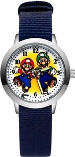 Super Mario - Kinderhorloge, Sieraden, Tassen en Uiterlijk, Horloges | Kinderen, Ophalen of Verzenden, Zo goed als nieuw, Blauw