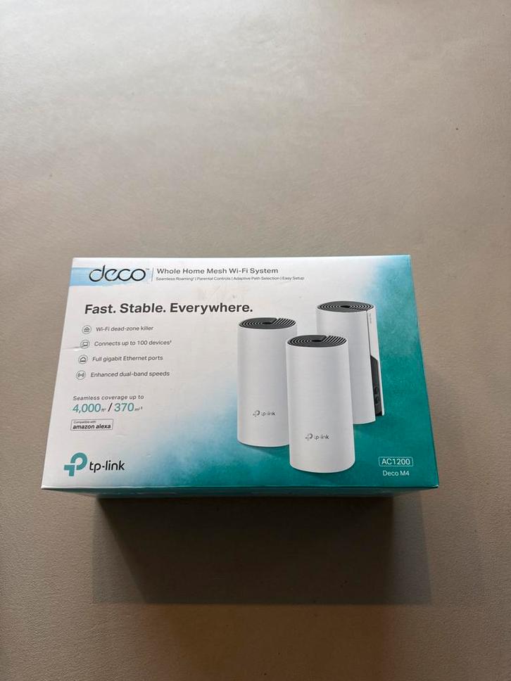 TP-Link Deco M4 WiFi Versterker - Mesh Systeem, Computers en Software, Powerlines, Nieuw, Ophalen of Verzenden