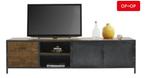 Tv kast mangohout Calde 208cm tv meubel, Minder dan 100 cm, 25 tot 50 cm, Gebruikt, Ophalen