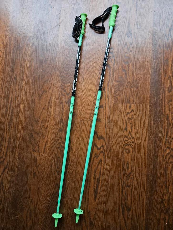 Komperdell carbon skistokken, 120 cm, Sport en Fitness, Skiën en Langlaufen, Zo goed als nieuw, Stokken, Skiën, Overige merken