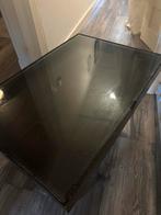 Salontafel met glazen blad, Huis en Inrichting, Tafels | Salontafels, Gebruikt, 100 tot 150 cm, Glas, Minder dan 50 cm
