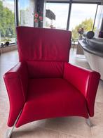Rolf Benz fauteuil 322 nieuw staat rood, Ophalen, Minder dan 75 cm, Leer, Zo goed als nieuw