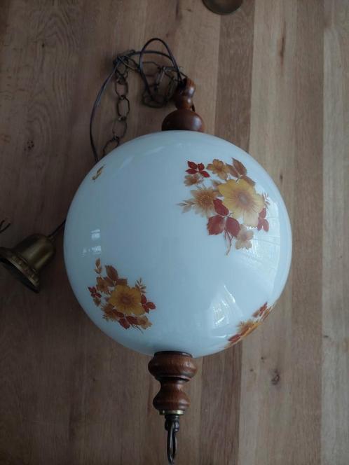 Prachtige retro vintage bollamp, Antiek en Kunst, Antiek | Lampen, Ophalen of Verzenden