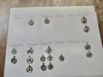 Zilveren STERRENBEELD hangers, 8 verschillende allen zilver, Verzenden, Zo goed als nieuw, Zilver, Zilver