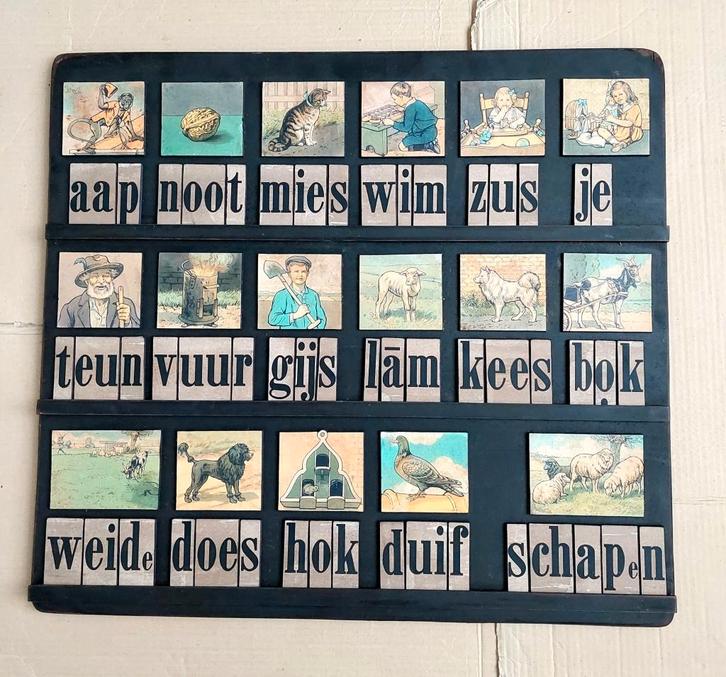 Antieke Hoogeveens C Jetses klassikale leesplank Wolters Aap, Antiek en Kunst, Curiosa en Brocante, Ophalen of Verzenden