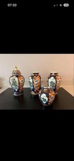 4 Gold Imari Vazen/Potjes - Handgeschilderd, Antiek en Kunst, Ophalen of Verzenden