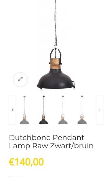 Nieuw Dutchbone Hanglamp lamp mango hout industriël raw beschikbaar voor biedingen