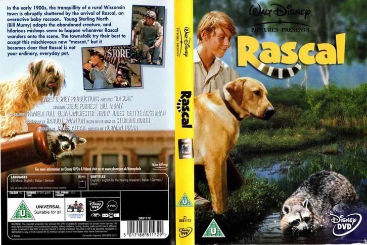 Rascal DISNEY 1969 DVD met Steve Forrest, Bill Mumy, Cd's en Dvd's, Dvd's | Klassiekers, Zo goed als nieuw, Komedie, 1980 tot heden