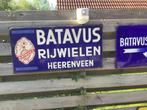 Batavus Rijwielen Heerenveen emaille reclamebord, Reclamebord, Gebruikt, Ophalen