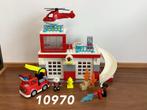 Duplo brandweerkazerne en helikopter 10970 (compleet) 3, Ophalen of Verzenden, Zo goed als nieuw, Complete set, Duplo