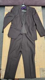 Herenkostuum - scheerwol - bruin - Maat 46, Kleding | Heren, Kostuums en Colberts, Bruin, Ophalen of Verzenden, Gedragen, Tessuto