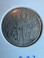 25 cent 1823 br zeer fraai, Koning Willem I, Zilver, Ophalen of Verzenden, Losse munt
