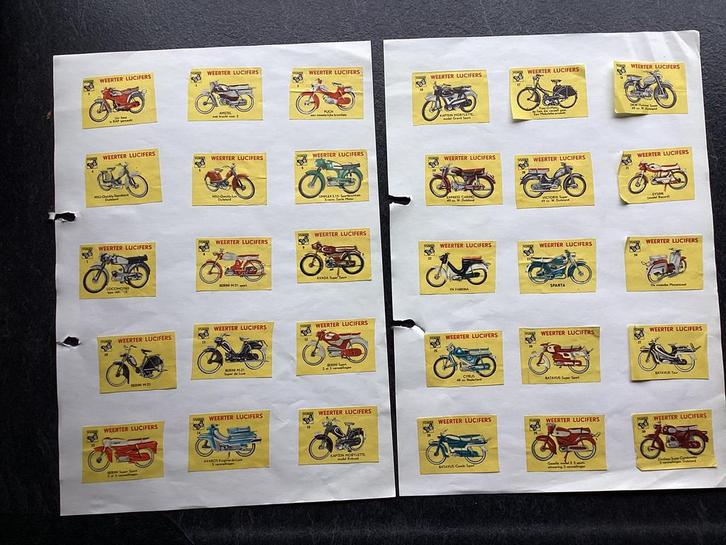 Oude brommers lucifermerken 1 - 30, Fietsen en Brommers, Handleidingen en Instructieboekjes, Ophalen of Verzenden
