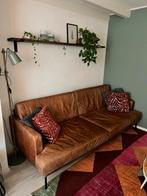 2,5-zitsbank cognac - 220cm breed, Huis en Inrichting, Banken | Bankstellen, Ophalen, Gebruikt, Driepersoons, 75 tot 100 cm