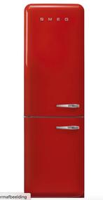 Smeg koelkast rood, Witgoed en Apparatuur, Koelkasten en IJskasten, 60 cm of meer, Met vriesvak, 200 liter of meer, Zo goed als nieuw