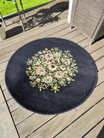 Prachtig rond Perzisch tapijt 130 cm louis de poortere, Ophalen, Gebruikt, 100 tot 150 cm, Zwart