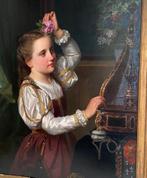 Schilderij van Jan Frederik Pieter Portielje interieur scene, Ophalen