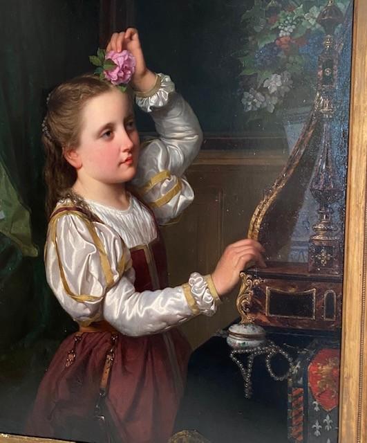 Schilderij van Jan Frederik Pieter Portielje interieur scene, Antiek en Kunst, Kunst | Schilderijen | Klassiek, Ophalen