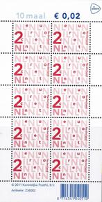 Bijplakzegels - € 0,02 – logo PostNL – MNH - NVPH V2034dc, Postzegels en Munten, Postzegels | Nederland, Na 1940, Verzenden, Postfris
