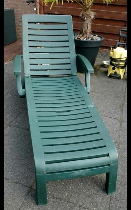 Ligbed strandbed ligstoel, Tuin en Terras, Ligbedden, Inklapbaar, Verstelbaar, Verrijdbaar, Ophalen