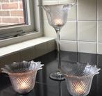 Portugese hand made glazen waxinelichthouder. Nieuw, Ophalen of Verzenden, Nieuw, Overige materialen, Minder dan 25 cm