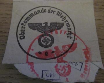 voor verzamelaars periode 1940/45, dubbele stempel over logo beschikbaar voor biedingen