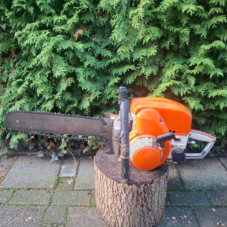Oude Solo Kettingzaag 100cc - Vintage!, Tuin en Terras, Handzagen, Gebruikt, Ophalen of Verzenden