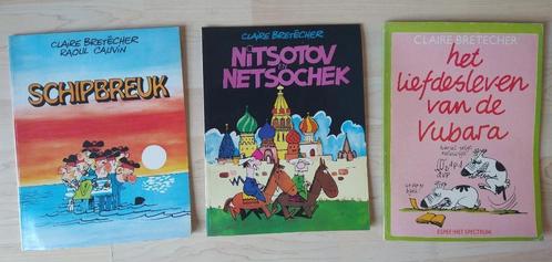 Bretecher, Claire. Het liefdesleven van de Vubara + 2 titels, Boeken, Stripboeken, Gelezen, Meerdere stripboeken, Ophalen of Verzenden