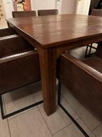 Meranti Houten eettafel - 150x150cm, Huis en Inrichting, Tafels | Eettafels, Ophalen, Gebruikt, 150 tot 200 cm, Vierkant