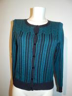 King Louie apart vest zwart met turquoise in motief S