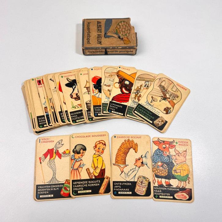 Antiek Albert Heijn’s kwartetspel | compleet 1936, Antiek en Kunst, Antiek | Speelgoed, Ophalen of Verzenden