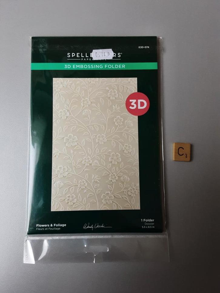 Spellbinders embossing folder 3D - ED3DO56 - euro 6,50, Hobby en Vrije tijd, Scrapbooking, Zo goed als nieuw, Frame of Mal, Ophalen of Verzenden