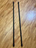 2 Zwarte Gordijnroedes, Minder dan 50 cm, 200 cm of meer, Zwart, Ophalen of Verzenden