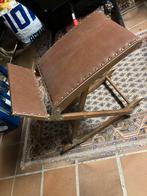 2x Vintage Houten voeten bank, voetenbank bruin, verstelbaar, Minder dan 50 cm, Gebruikt, Ophalen of Verzenden, Rechthoekig