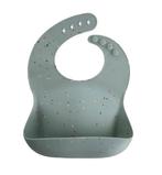 Sale Siliconen Bib Slab Confetti Blauwgroen Mushie, Nieuw, Support@mushie.com, Kraamcadeau, 5870 W Fuqua Street - Suite 200 Houston, TX, 77085